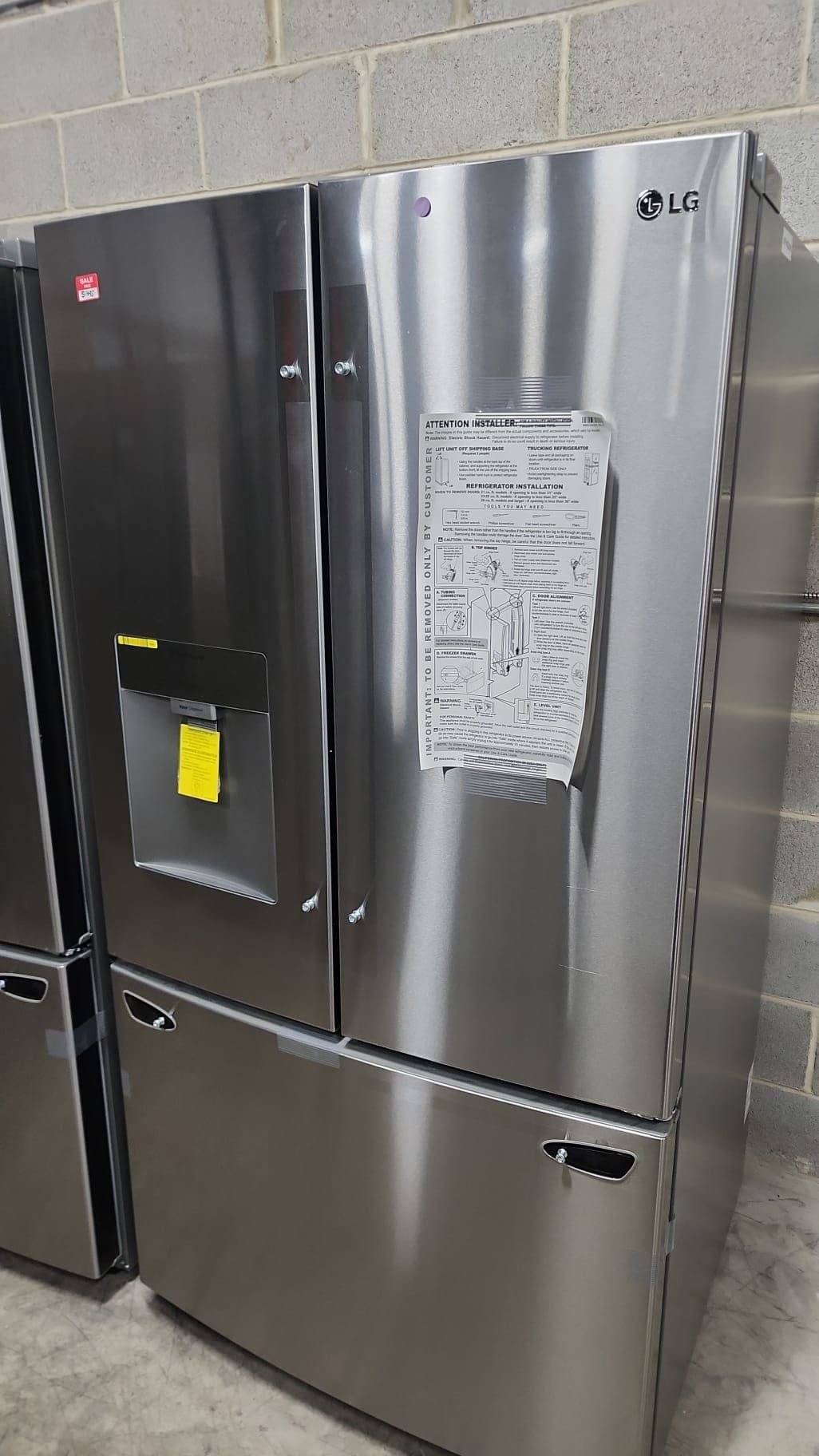 29 cu. ft. French Door Refrigerator w/ Multi-Air Flow, SmartPull Handle and ENERGY STAR in PrintProof Stainless Steel LRFDS3016S