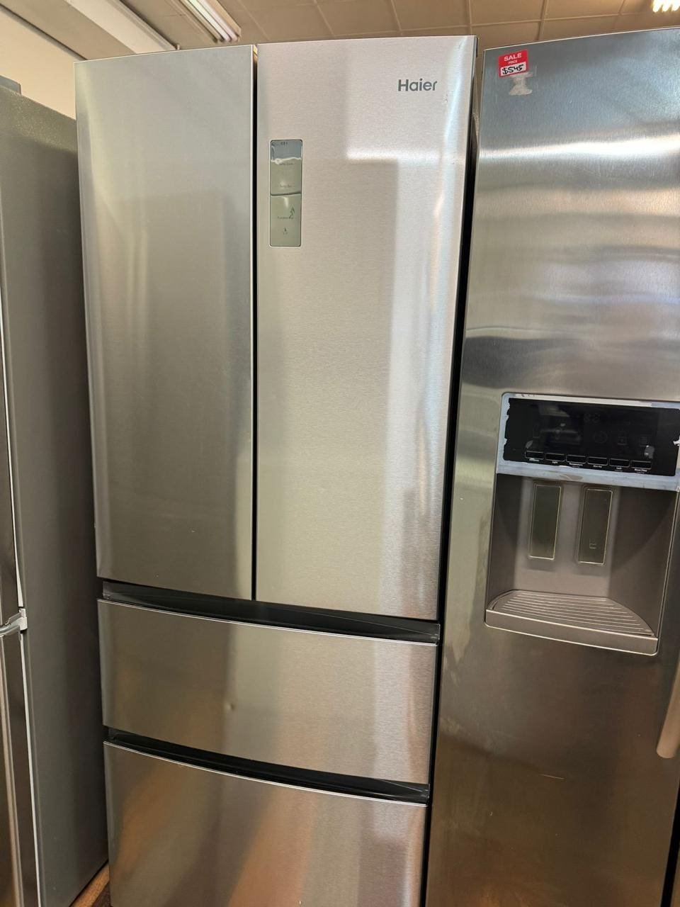Haier – 28” 15 Cu. Ft. 4-Door French Door Refrigerator – Stainless Steel