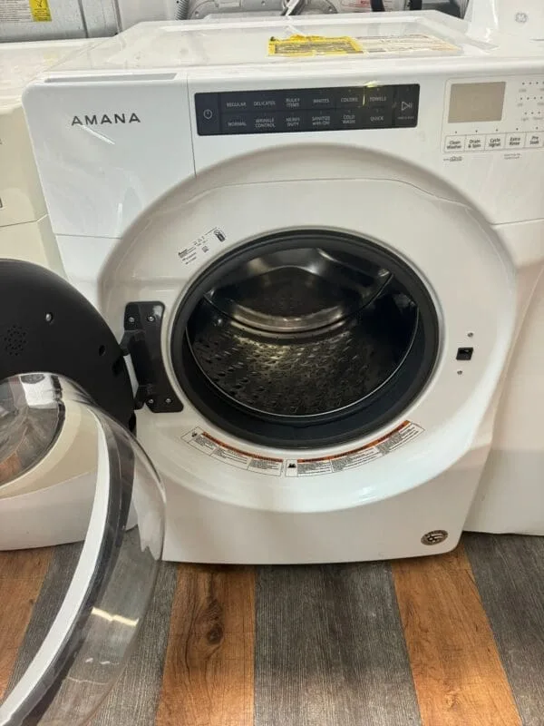 Amana - 4.3 Cu. Ft. High Efficiency Stackable Front Load Washer - White- New Return Model