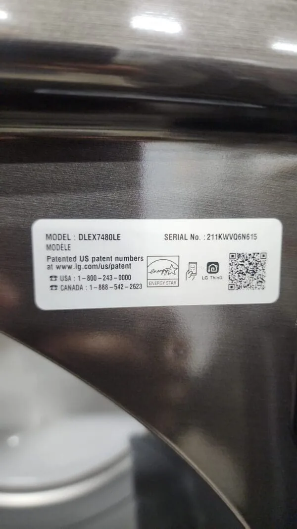 New Open Box 7.3 cu. ft. Smart Rear Control Electric Dryer