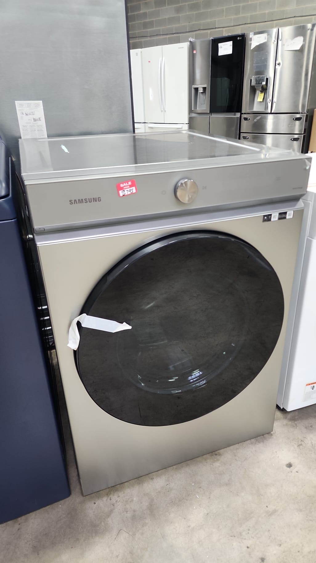 27 Inch Smart Electric Dryer with 7.6 Cu.Ft. Capacity – Stainless Steel