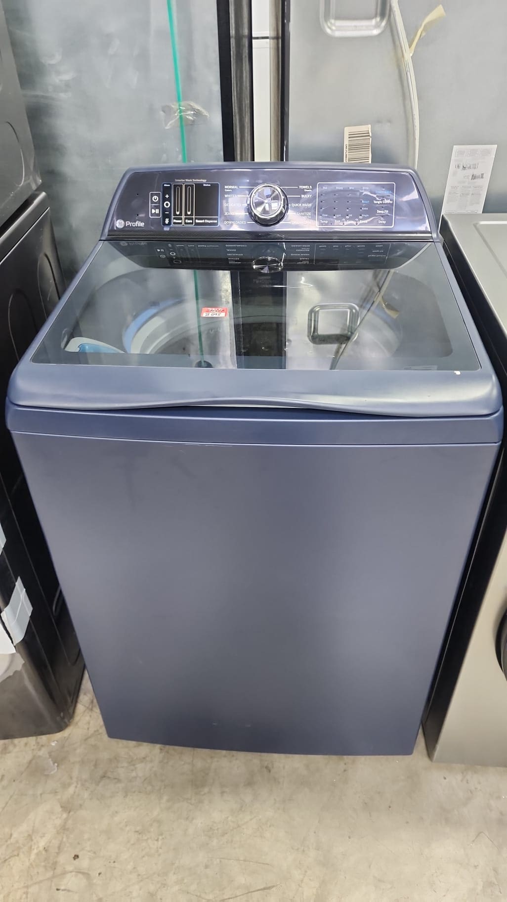 GE Profile – 5.4 Cu. Ft. High Efficiency Smart Top Load Washer – Sapphire Blue