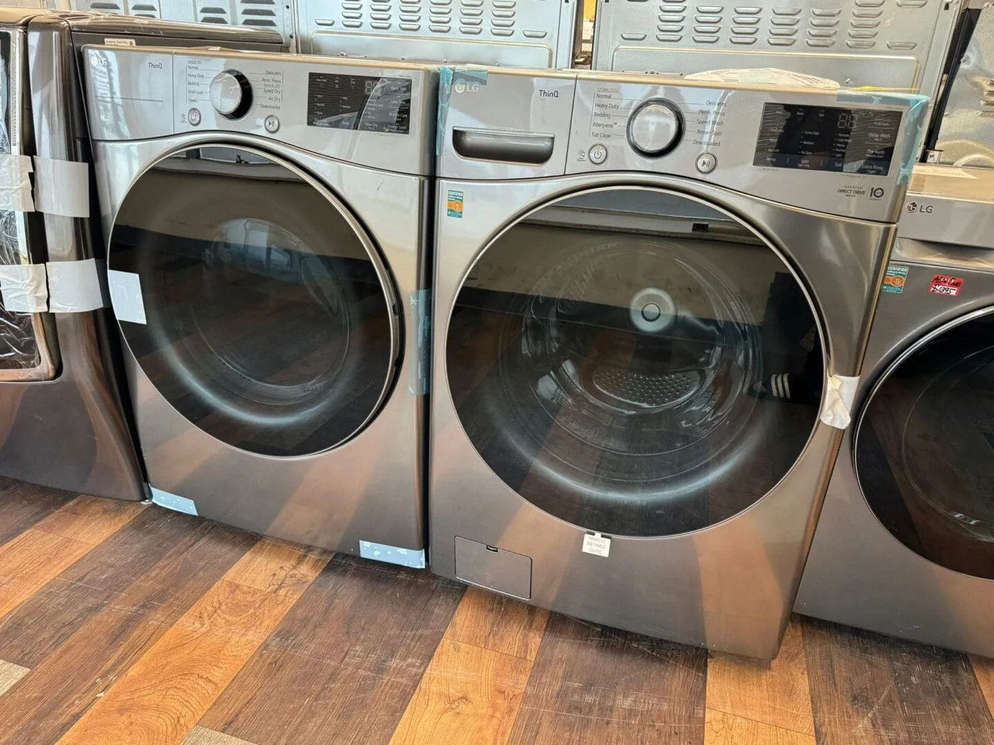 LG – 4.5 Cu. Ft. Stackable Smart Front Load Washer With  7.4 Cu. Ft. Stackable Smart Electric Dryer