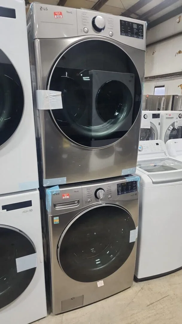 LG - 4.5 Cu. Ft. Stackable Front Load Washer With 7.4 Cu. Ft. Stackable Electric Dryer