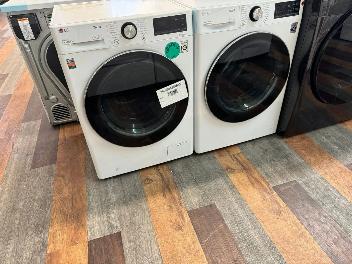 LG – 2.4 Cu. Ft. Stackable Front Load Washer With LG – 4.2 Cu. Ft. Stackable Electric Dryer – White
