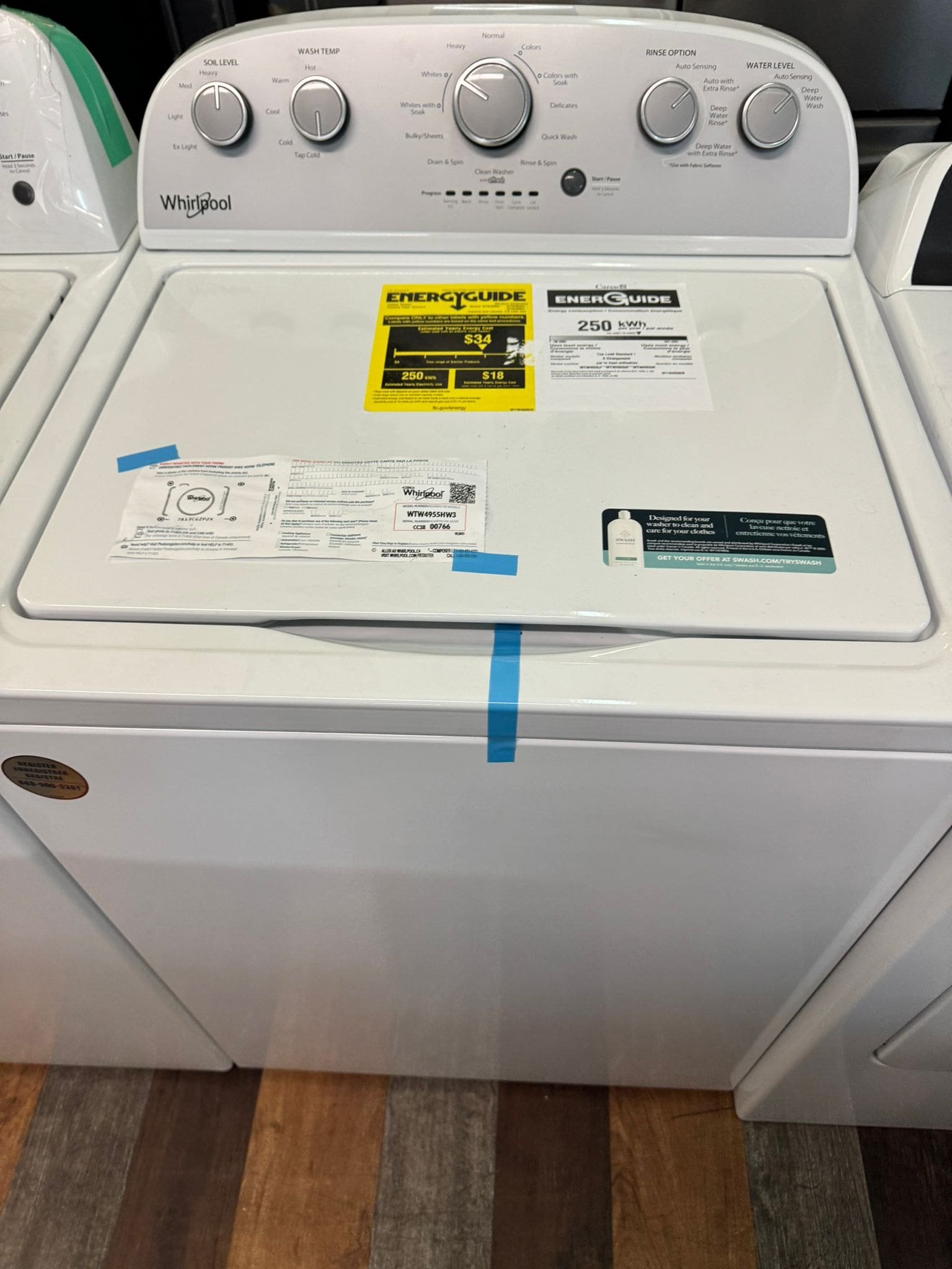 Whirlpool New 3.8 cu. ft. Top Load Washer – White