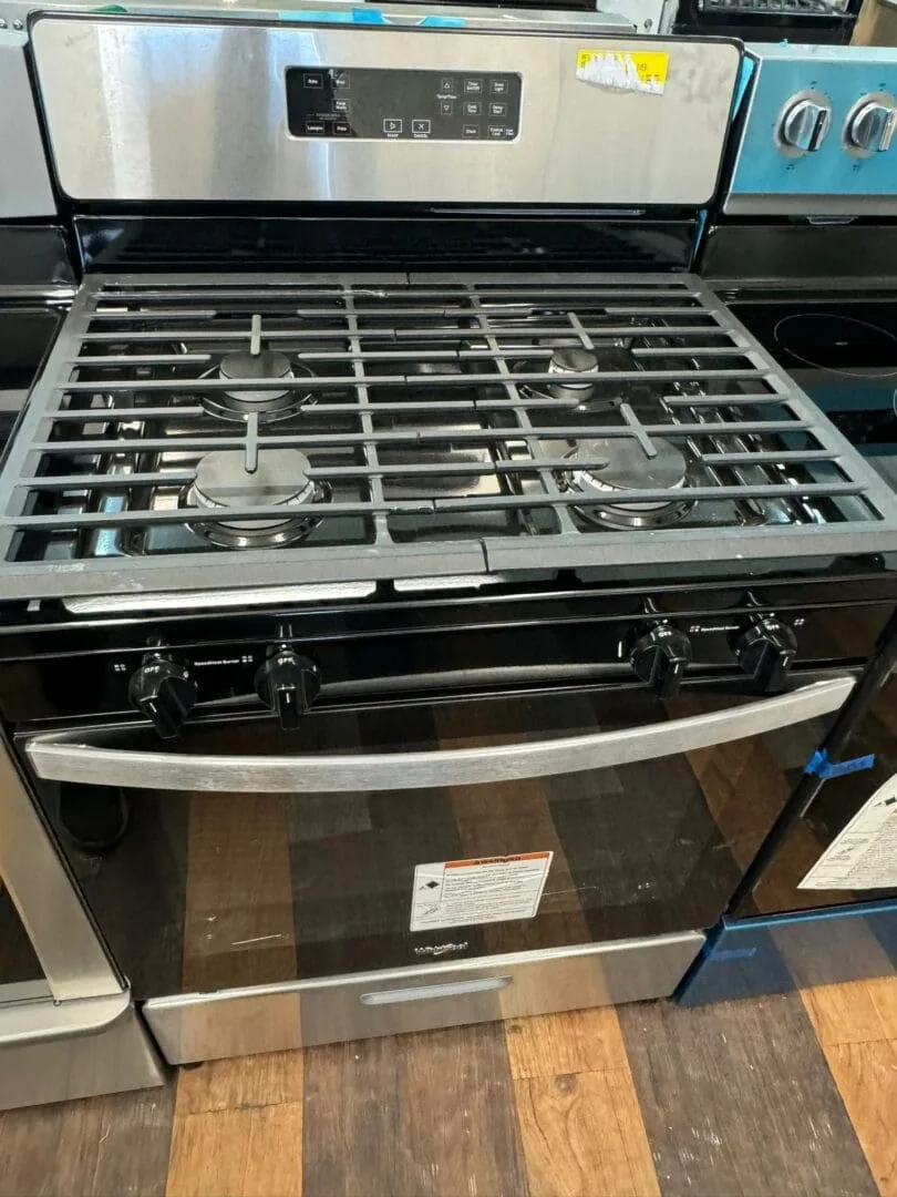Whirlpool  New 30 Inch Freestanding Gas Range with 4 Burners, 5.1 cu. ft. Capacity – Stainless