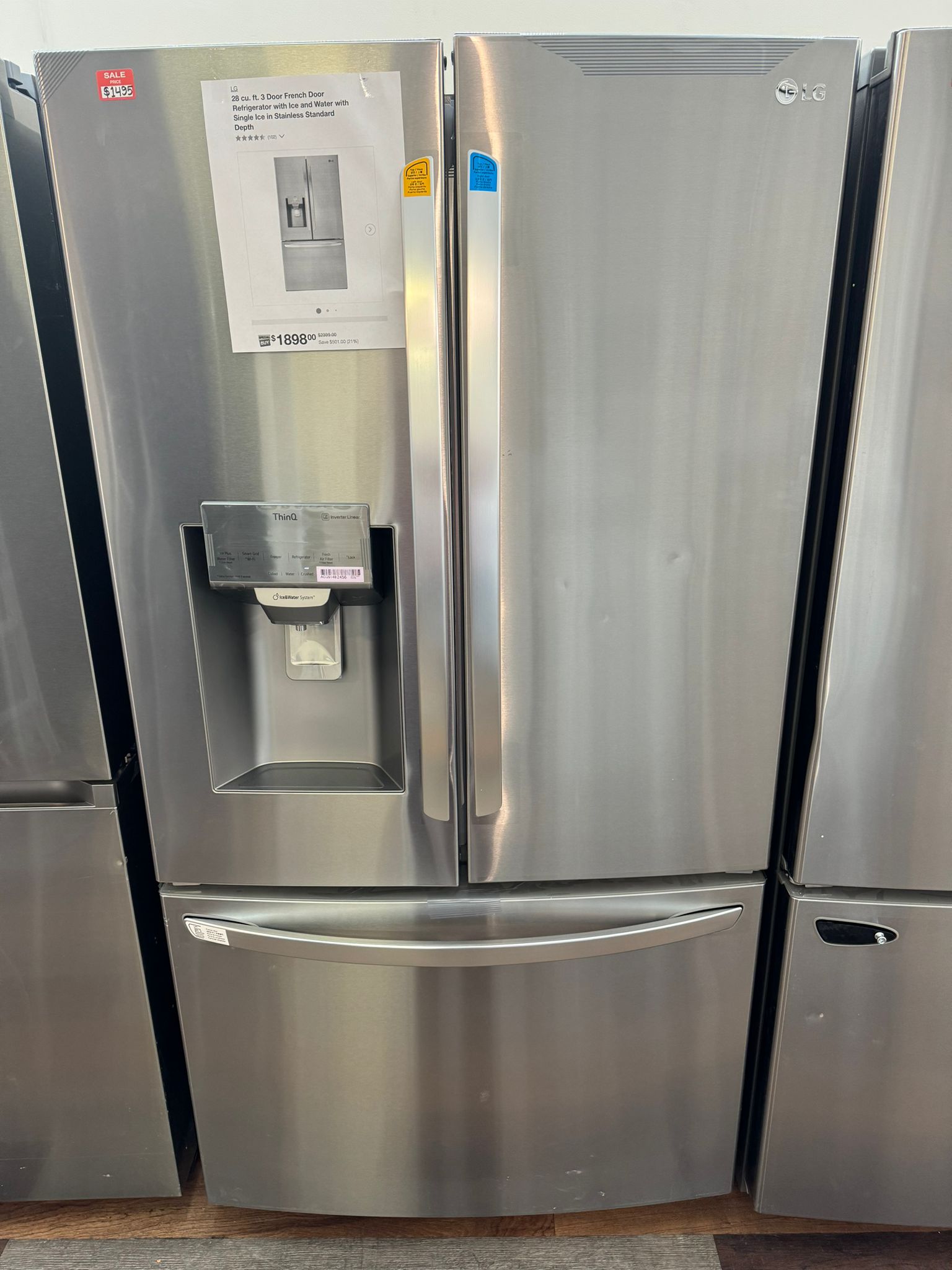 LG New 26 cu. ft. French Door Refrigerator – Stainless