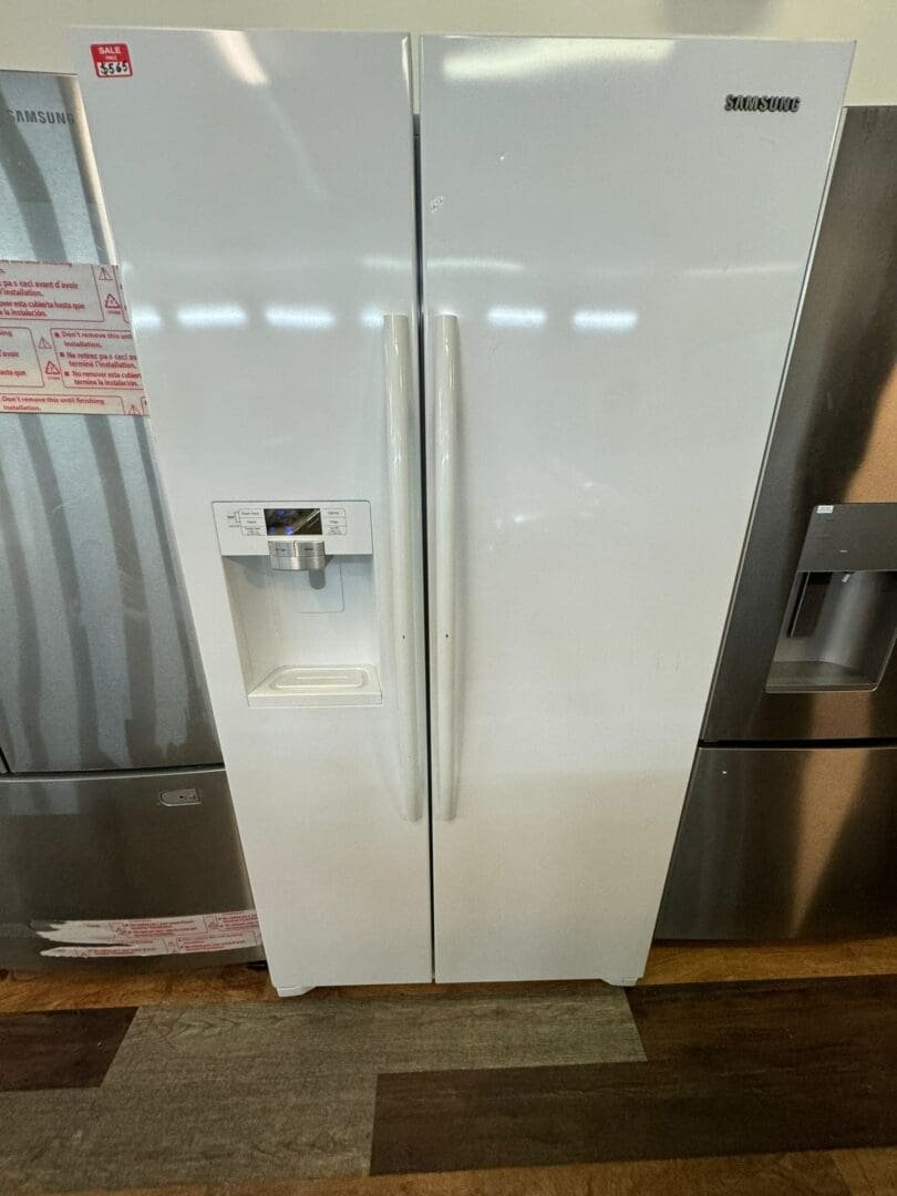 Samsung Used White Side By Side Refrigerator