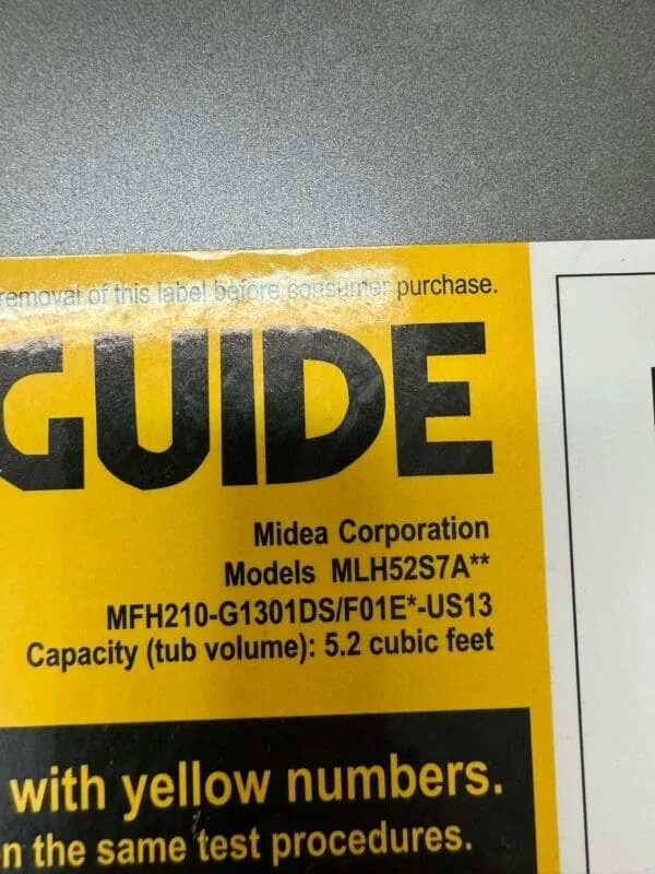 Midea Like New Front Load Washer Dryer Set - Black