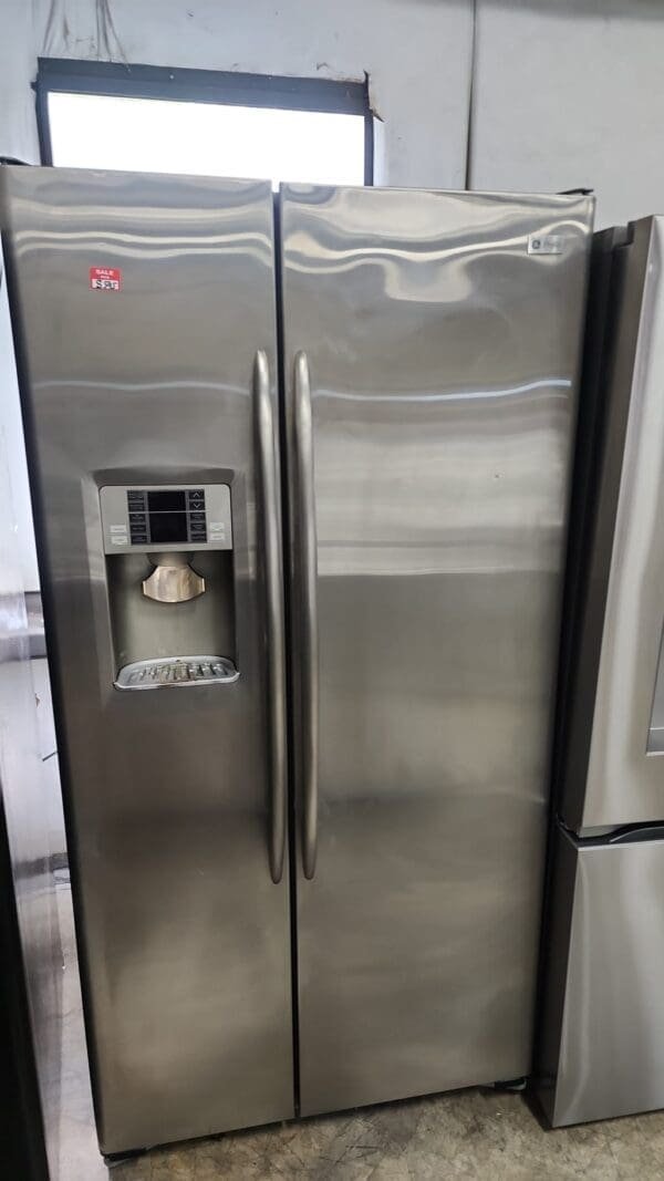 GE Profile Used 36" Width Side By Side Refrigerator - Stainless