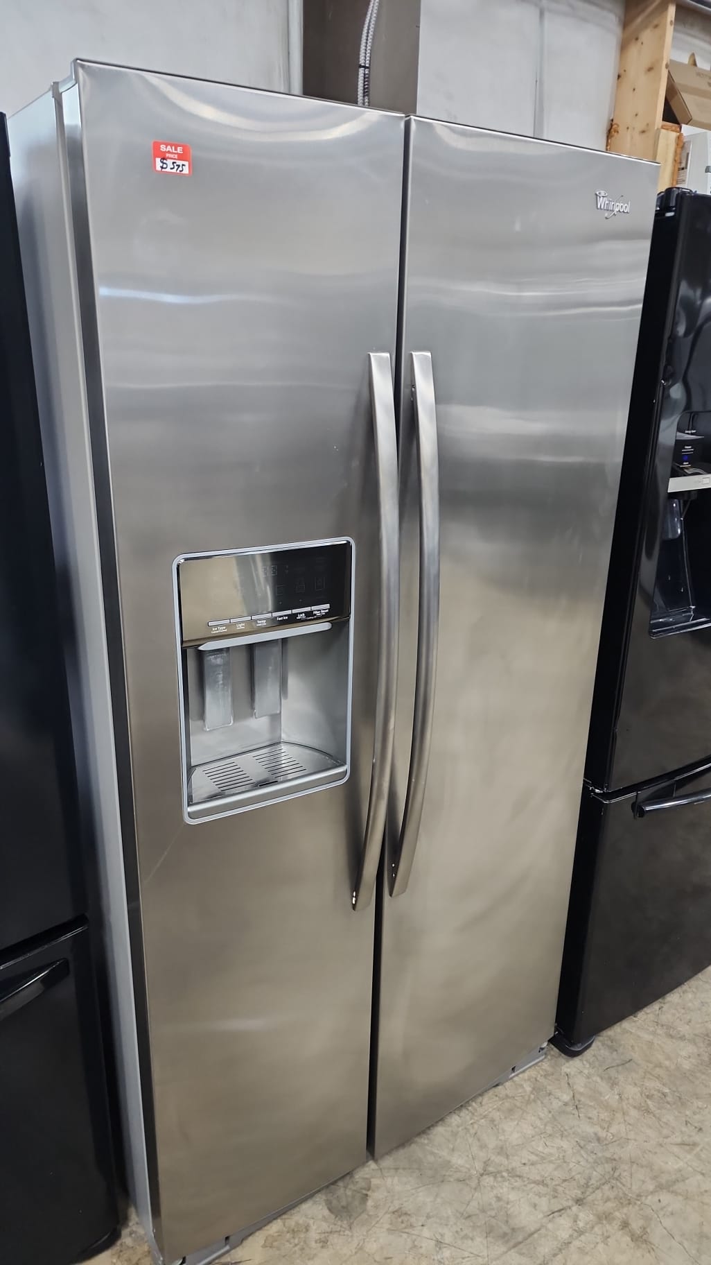 Whirlpool Used  24.6 cu. ft. Counter-Depth Side by Side Refrigerator – Stainless
