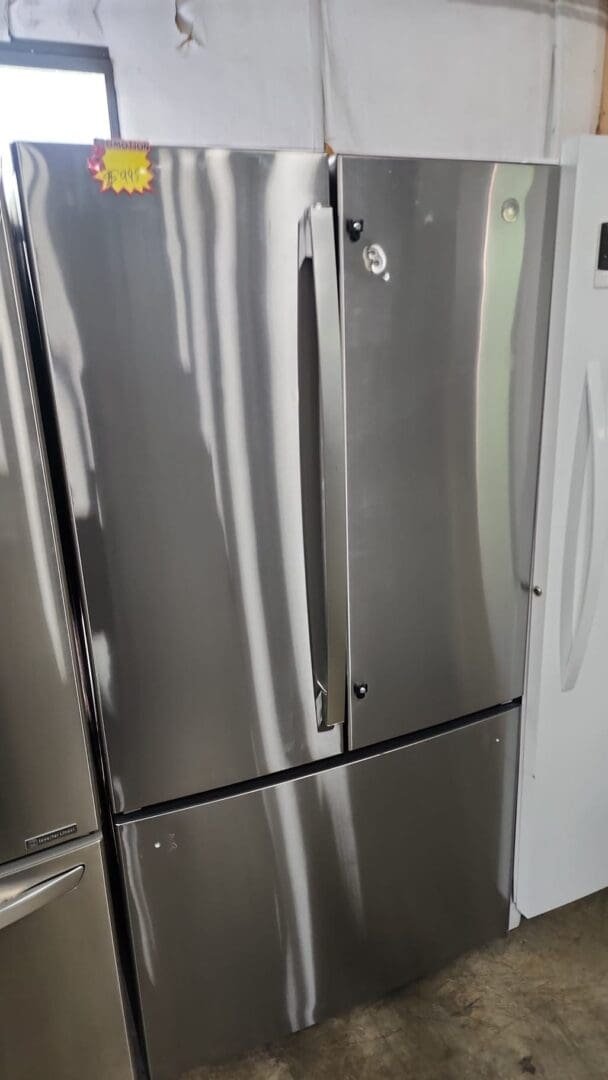 GE New Dented 36″ Width 3 Door Frenchdoor Refrigerator – Stainless