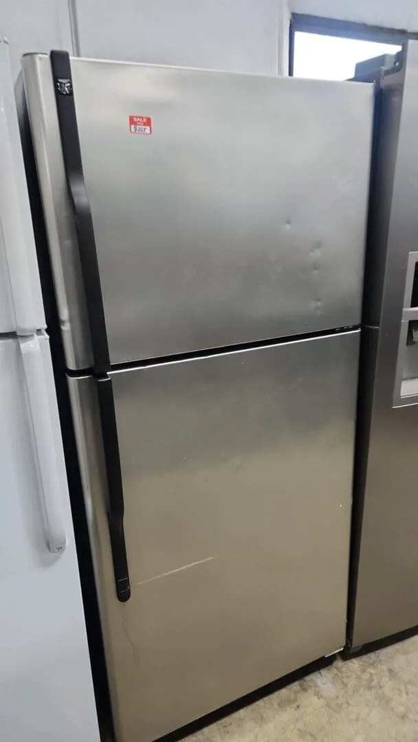GE Used 30" Width Top Bottom Refrigerator - Stainless