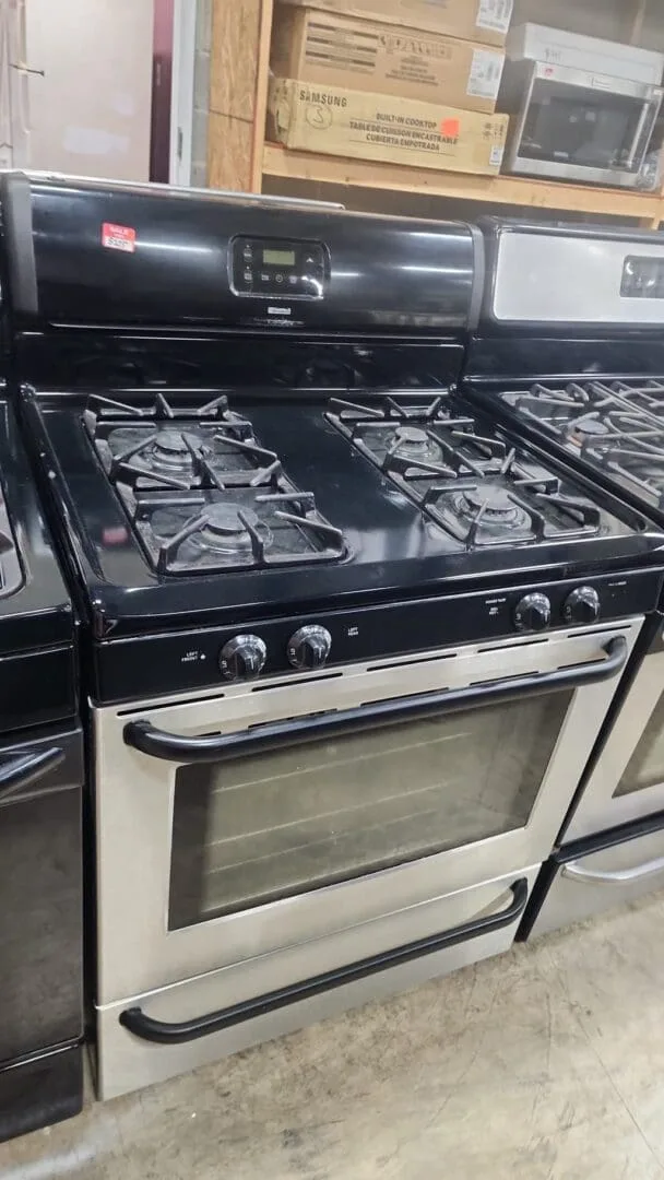 Kenmore Used Gas Stove Freestanding – Black Stainless