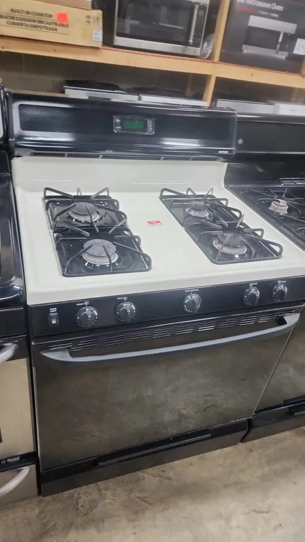 Hotpoint Used Gas Stove Freestanding - Black And White