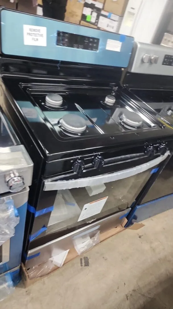 : Whirlpool New Gas Stove Freestanding - Blqck