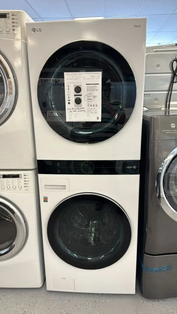 LG New 4.5 Cu.ft Washer With 7.4 Cu.ft Electric Dryer - Front Load Set - White