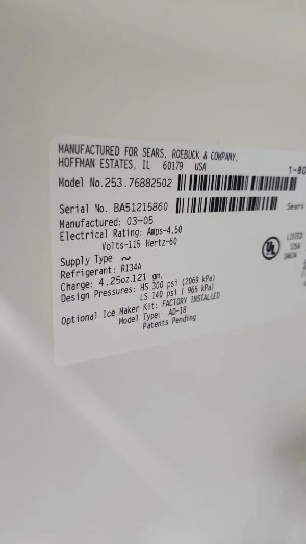 Kenmore Used Top Bottom Refrigerator - White