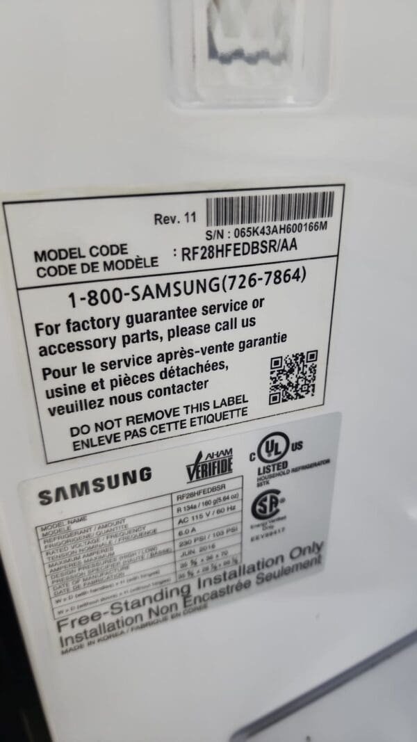 Samsung Refurbished 36 Inch French Door Refrigerator - Stainless