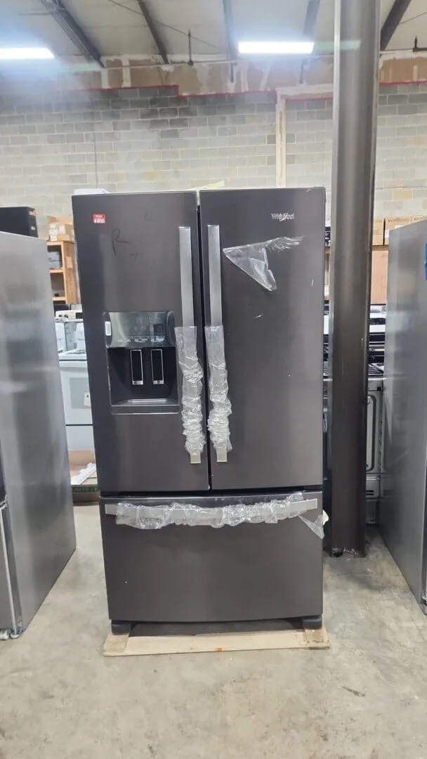 Whirlpool New Open Box 3 Door French Door Refrigerator - Black Stainless