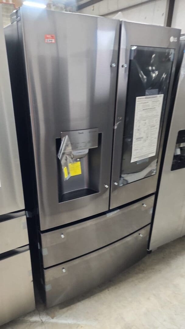 LG New Open Box 36 Inch 4 Door Smart Instaview Refrigerator – Black Stainless