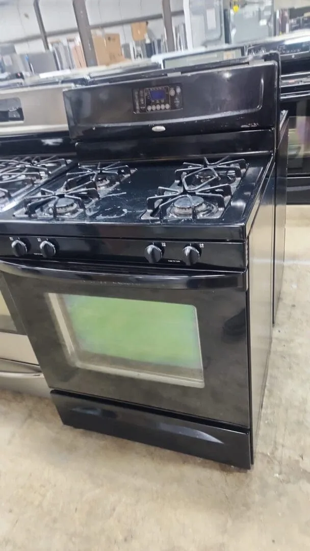Whirlpool Used Gas Stove Freestanding - Black