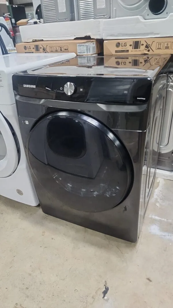 Samsung Refurbished But Like New - 7.5 Cu. Ft. Stackable Smart Electric Dryer- Brushed Black