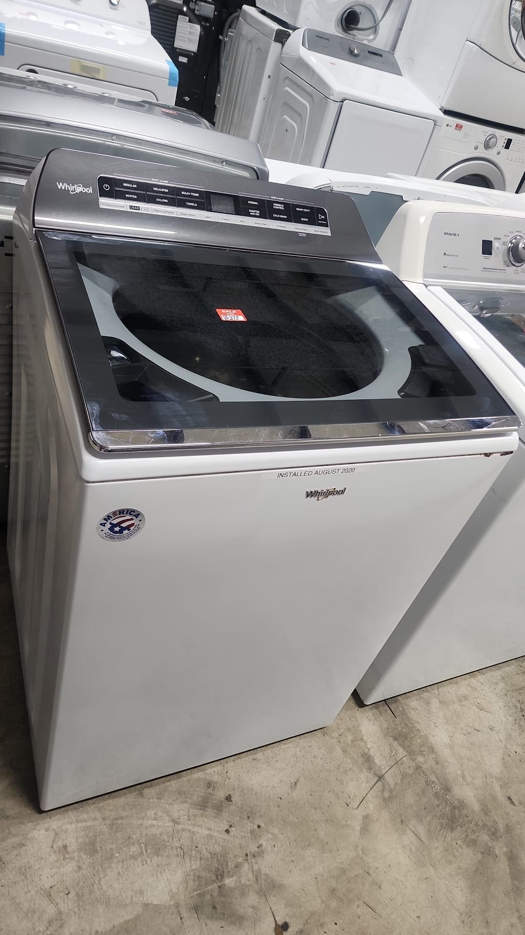 Whirlpool Used Top Load Washer – White & Black