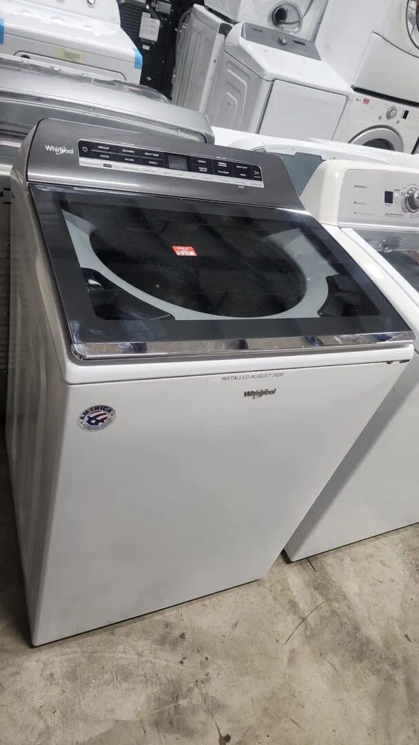 Whirlpool Used Top Load Washer – White & Black