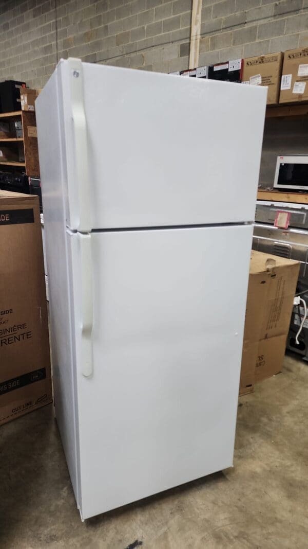 GE Used Top Bottom Refrigerator - White