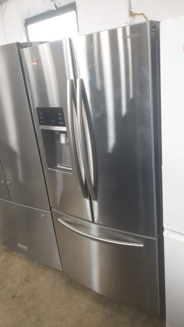 Samsung 33" Wide Refurbished 3 Door French Door Refrigerator - Stainless