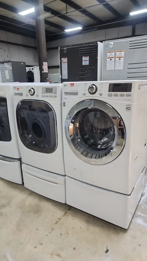 White LG Used Front Load Washer Dryer Set