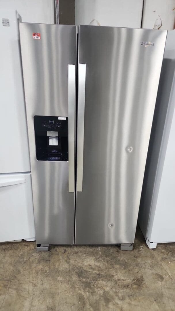 Whirlpool 33″ New Side By Side Refrigerator With Warranty – Stainless