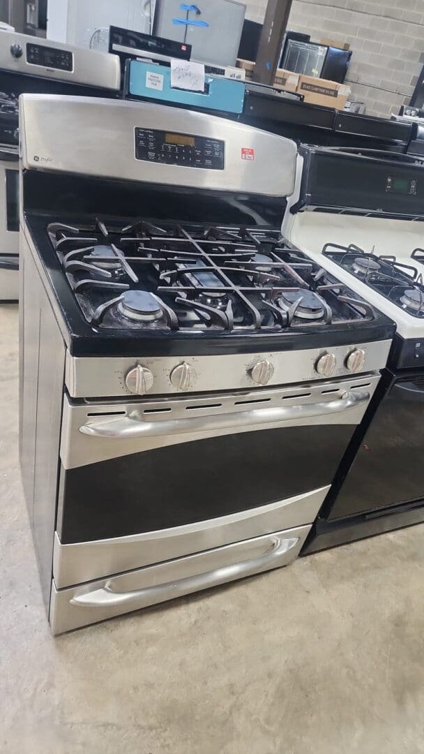GE Used Gas Stove Freestanding – Stainless