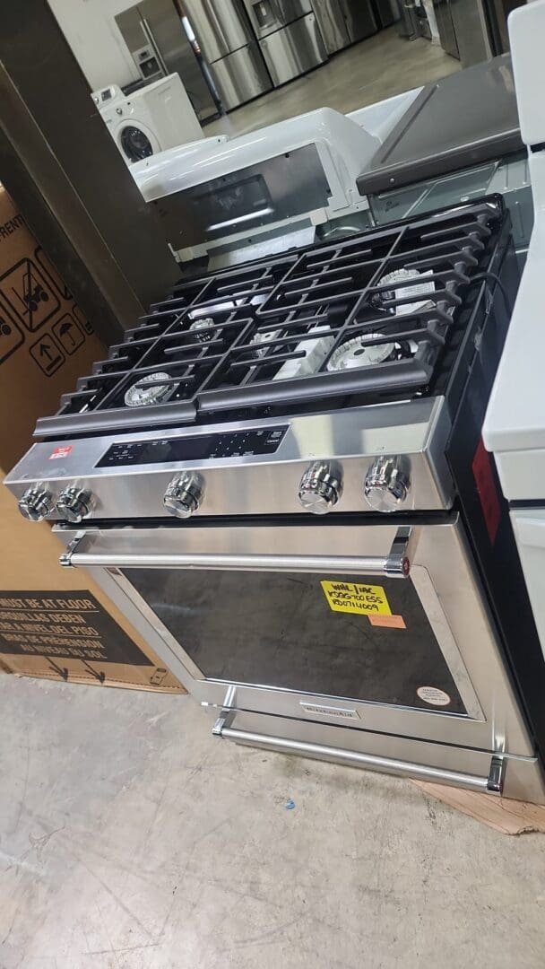 KitchenAid New Gas Range Slide Inn