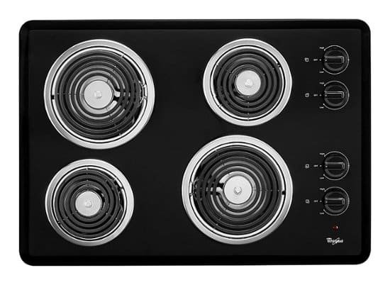 Whirlpool WCC31430AB – 30″ Built-In Electric Cooktop – Black