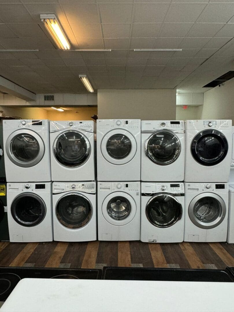 Used 27″ Front Load Stackable Washer Dryer Set