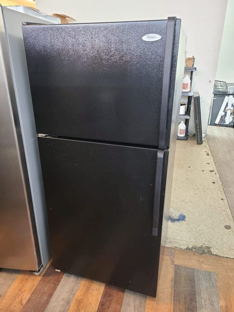 Whirlpool Used Top Bottom Refrigerator – Black