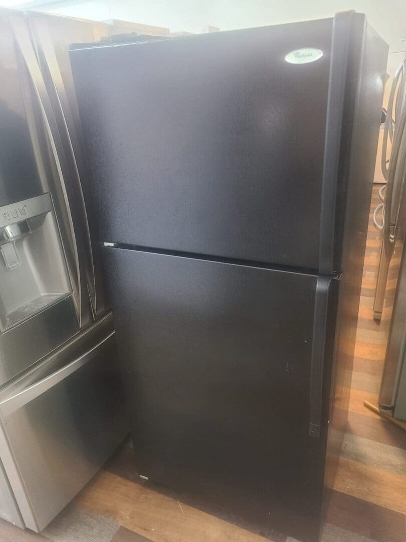 Whirlpool Used Top Bottom Refrigerator – Black