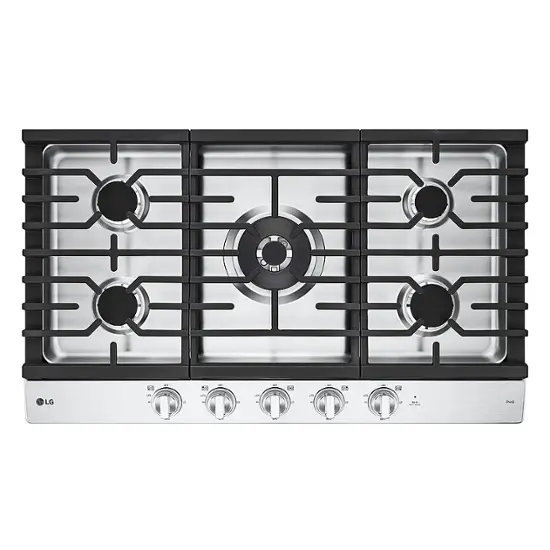 LG CBGJ3627S – 36″ Built-In Smart Gas Cooktop with 5 Burners