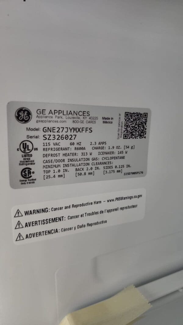 GE 36" Width New Open Box French Door Refrigerator - Stainless - Image 2