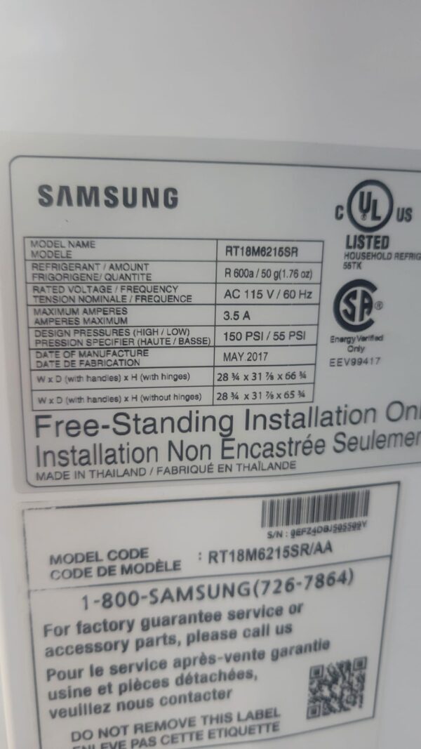 Samsung RT18M6215SR 29 Inch Top-Freezer Refrigerator - Image 2