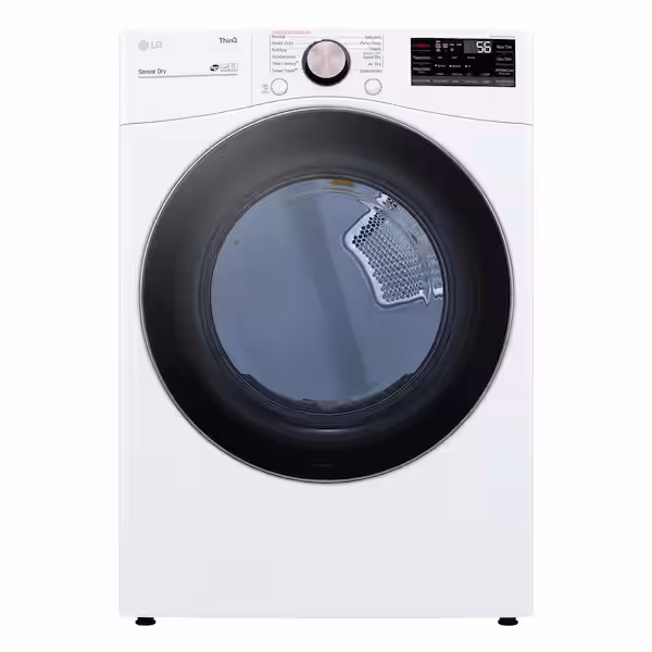 LG New DLGX4001W – 7.4 cu ft Smart Gas Dryer