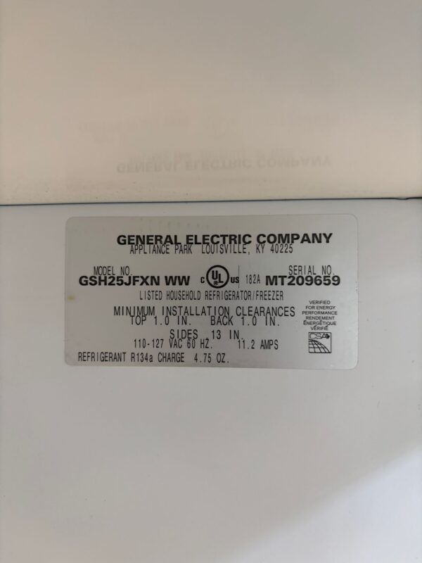 GE GSH25JFXNWW – 25.3 cu ft Side‑by‑Side Refrigerator - Image 4