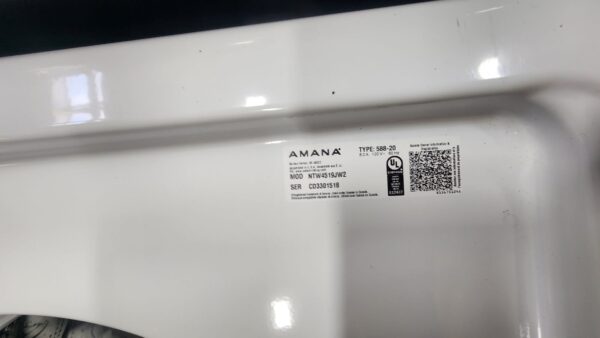 Amana NTW4519JW2 3.8 cu ft High‑Efficiency Top‑Load Washer - Image 4