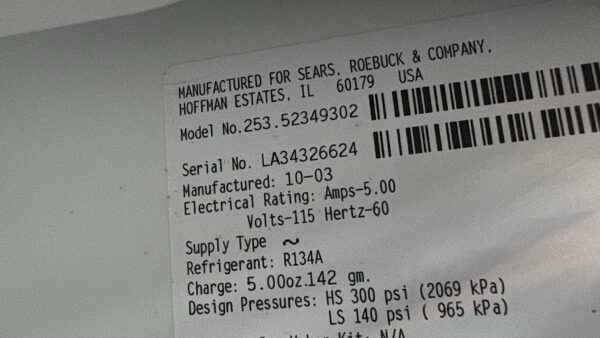 Kenmore Used Side By Side Refrigerator - Image 3