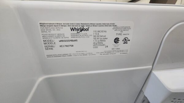 Whirlpool WRB322DMBM– 22.1 cu ft Bottom‑Freezer Refrigerator - Image 5